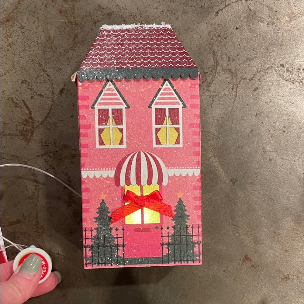 Pink House-Shaped Decorative Box